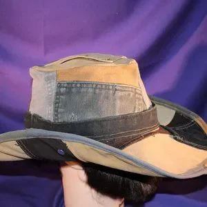 Patchwork Hat made from upcycled Carhartt clothing sz 7 5/8 or XL cowboy fedora Hats by Rex | Accessories | Patchwork Hat Made From Upcycled  main image 2